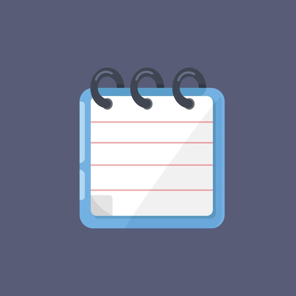 blue text note sign in flat design. vector