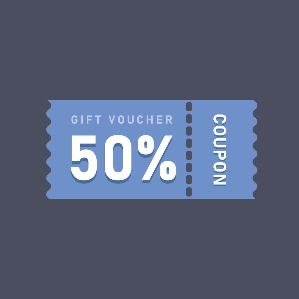 Gift voucher in flat design. vector