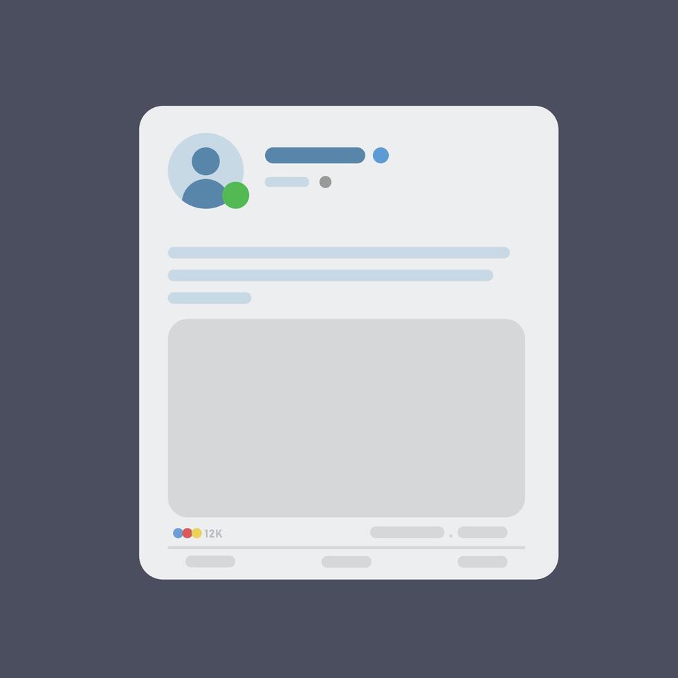 social media page sign in flat design. vector