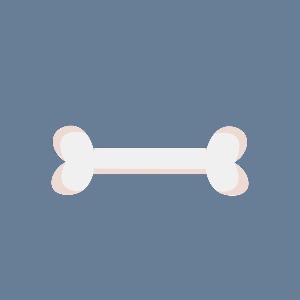 single bone in flat design. vector