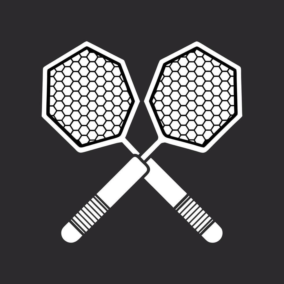 Badminton icon illustration vector