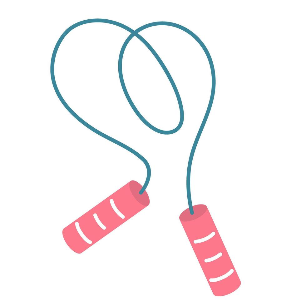 Fitness jump rope flat icon vector