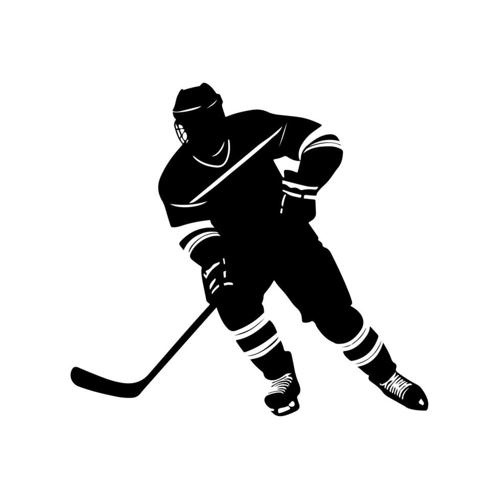 hockey icon template silhouette vector