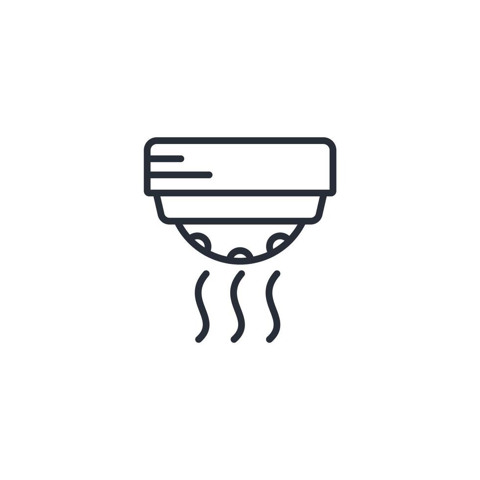 Smoke detector icon. .Editable stroke.linear style sign for use web design,logo.Symbol illustration. vector