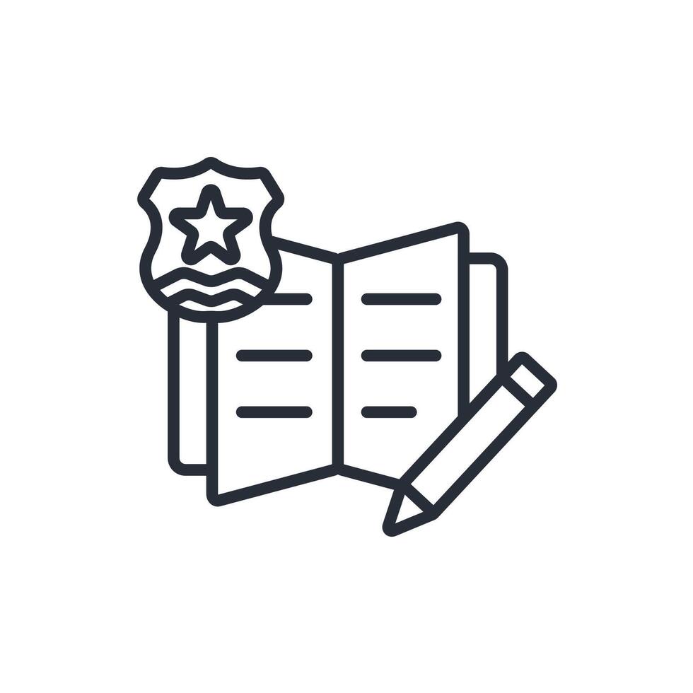 warrant icon. .Editable stroke.linear style sign for use web design,logo.Symbol illustration. vector