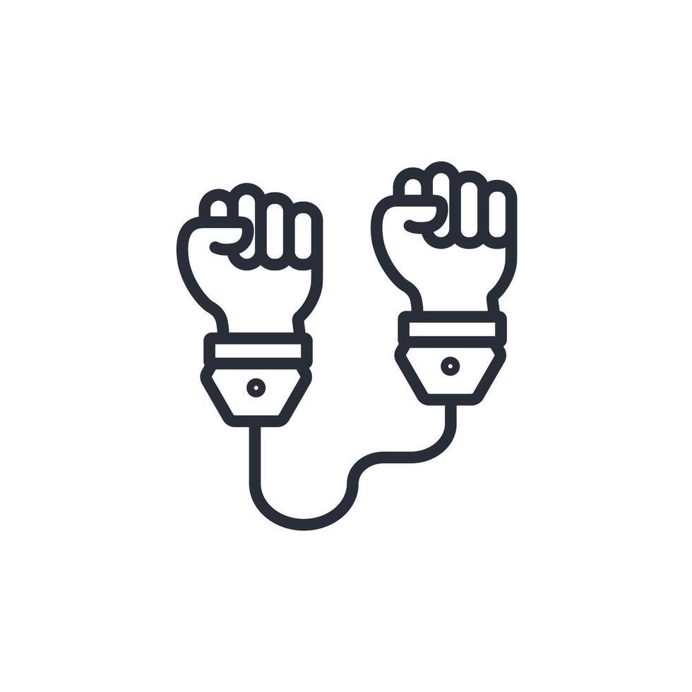 arrest icon. .Editable stroke.linear style sign for use web design,logo.Symbol illustration. vector