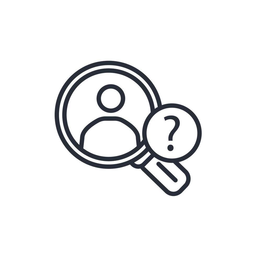 suspect icon. .Editable stroke.linear style sign for use web design,logo.Symbol illustration. vector