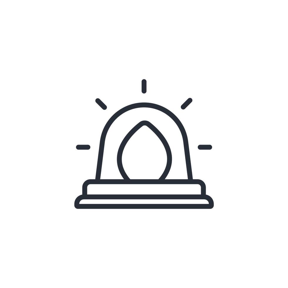 siren icon. .Editable stroke.linear style sign for use web design,logo.Symbol illustration. vector