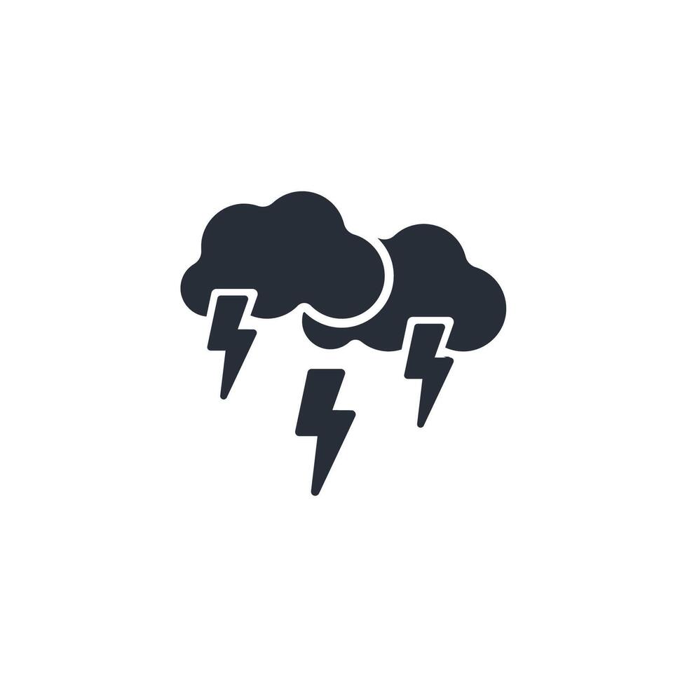 Storm icon. .Editable stroke.linear style sign for use web design,logo.Symbol illustration. vector