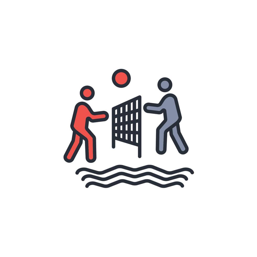 Beach ball icon. .Editable stroke.linear style sign for use web design,logo.Symbol illustration. vector