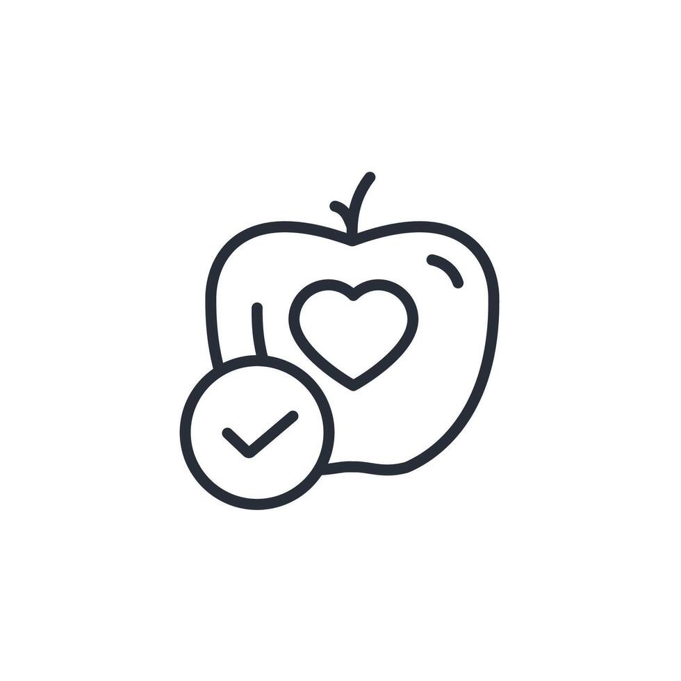 Balance Diet icon. .Editable stroke.linear style sign for use web design,logo.Symbol illustration. vector