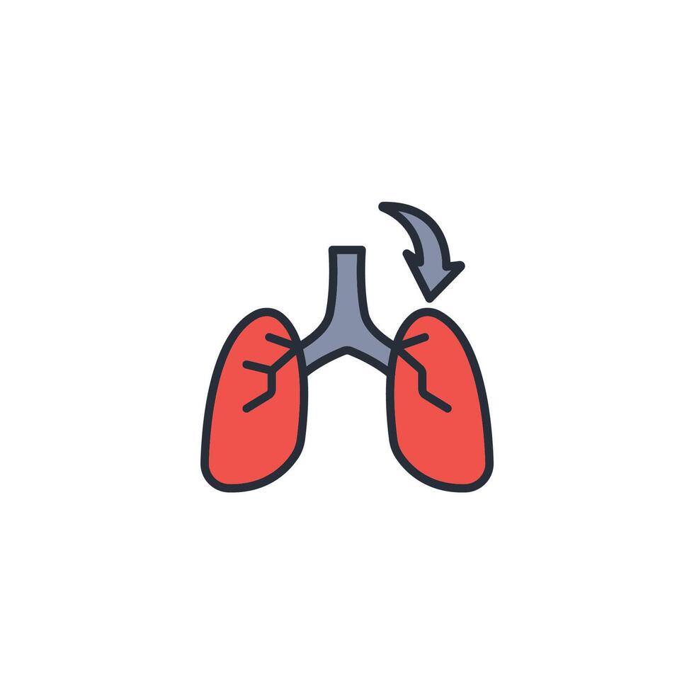 breathe icon. .Editable stroke.linear style sign for use web design,logo.Symbol illustration. vector