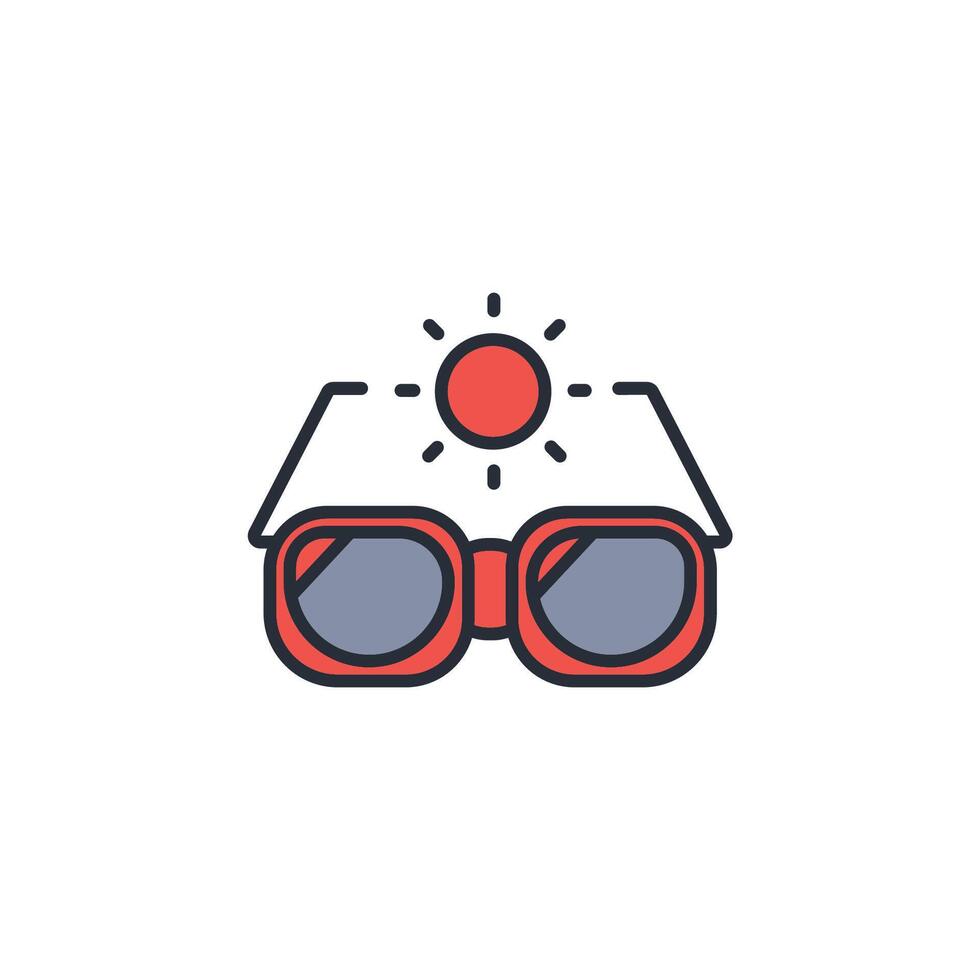 Sunglasses icon. .Editable stroke.linear style sign for use web design,logo.Symbol illustration. vector