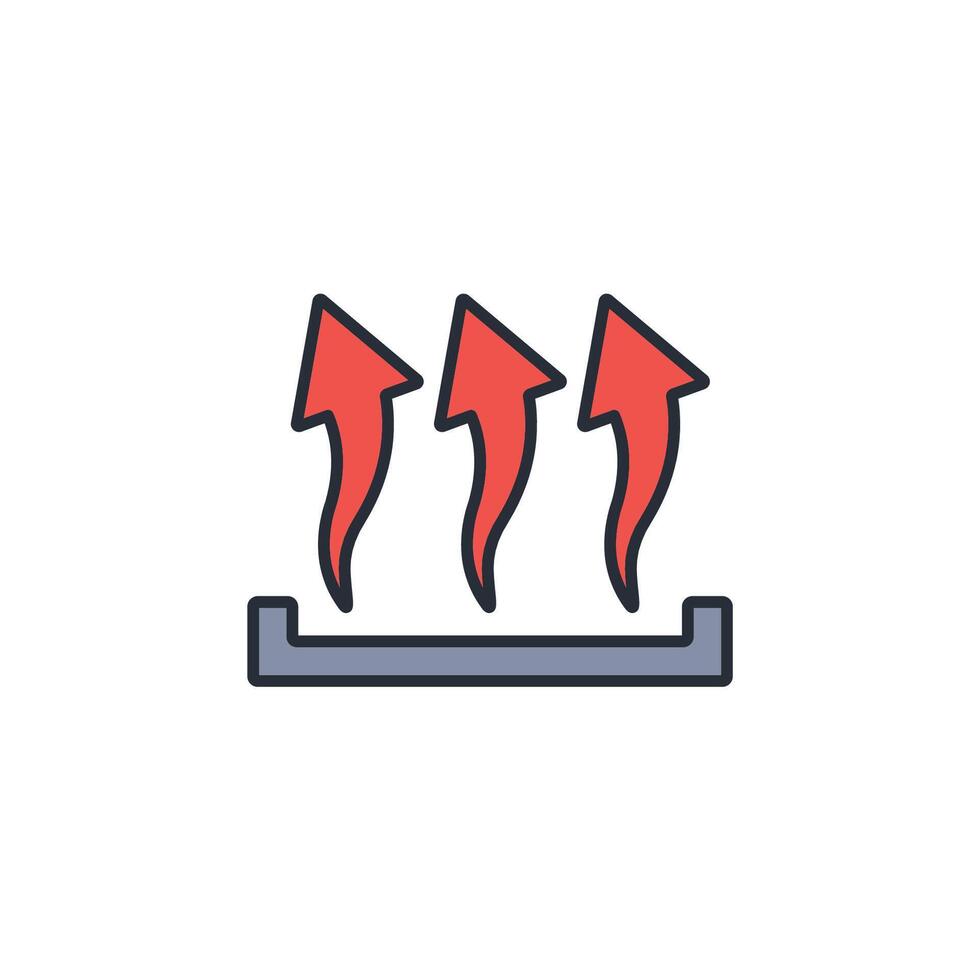 air flow icon. .Editable stroke.linear style sign for use web design,logo.Symbol illustration. vector