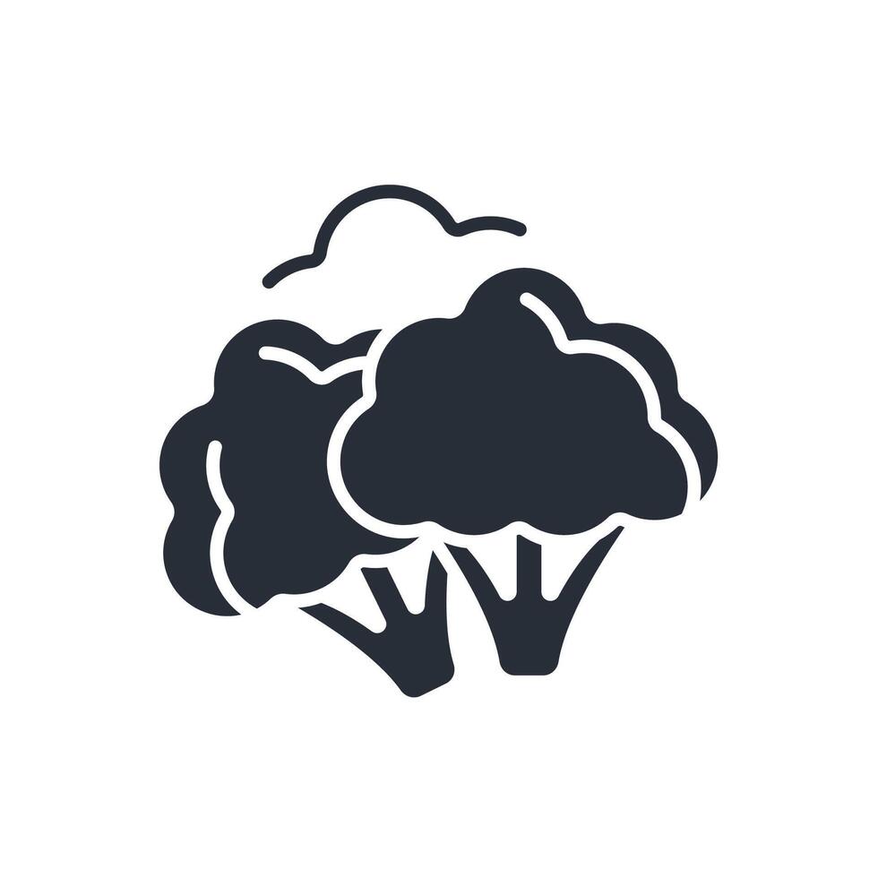 Broccoli icon. .Editable stroke.linear style sign for use web design,logo.Symbol illustration. vector