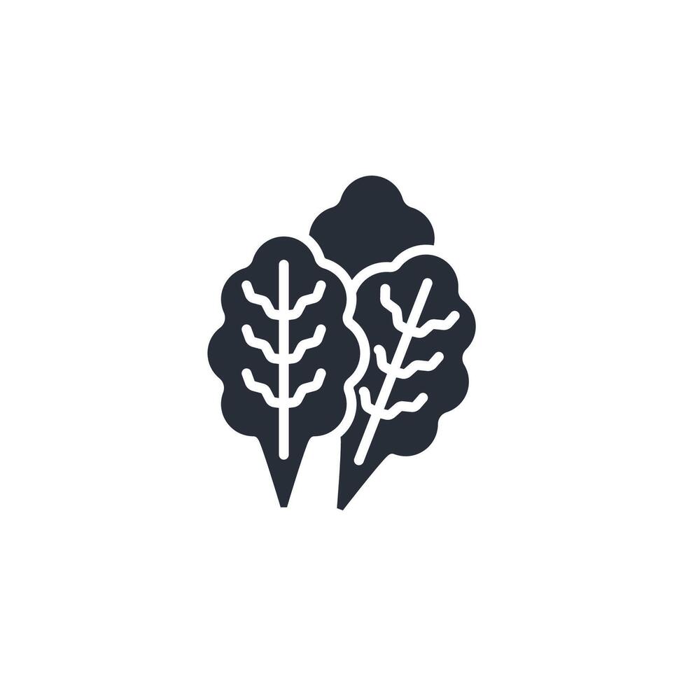kale icon. .Editable stroke.linear style sign for use web design,logo.Symbol illustration. vector