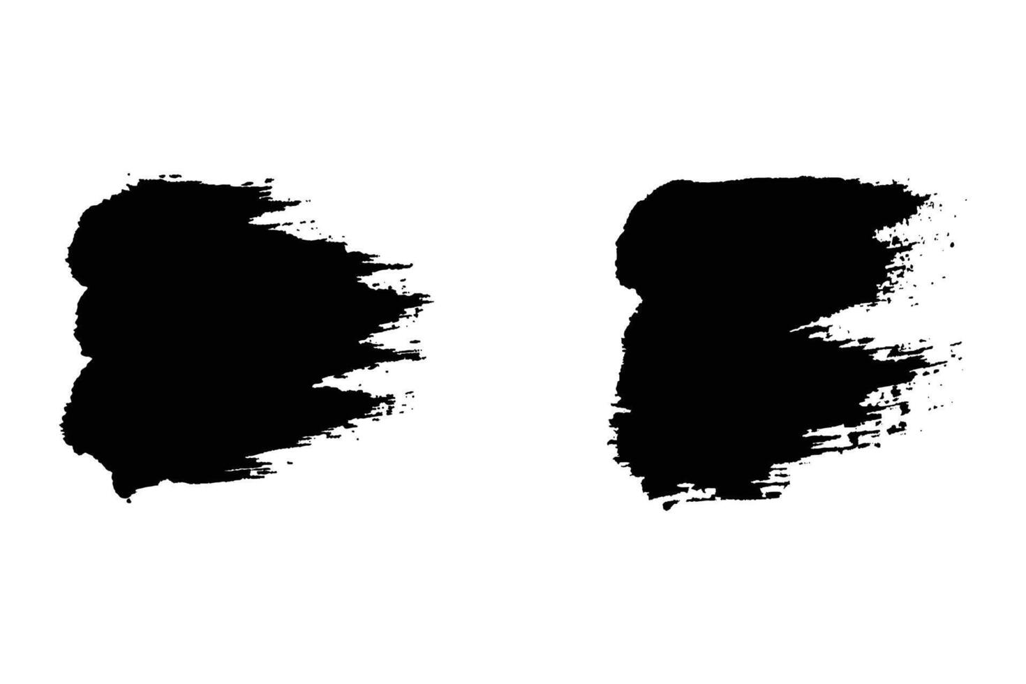Paint brush stroke set, grungy ink brush stroke, colorful dirty brush stroke vector