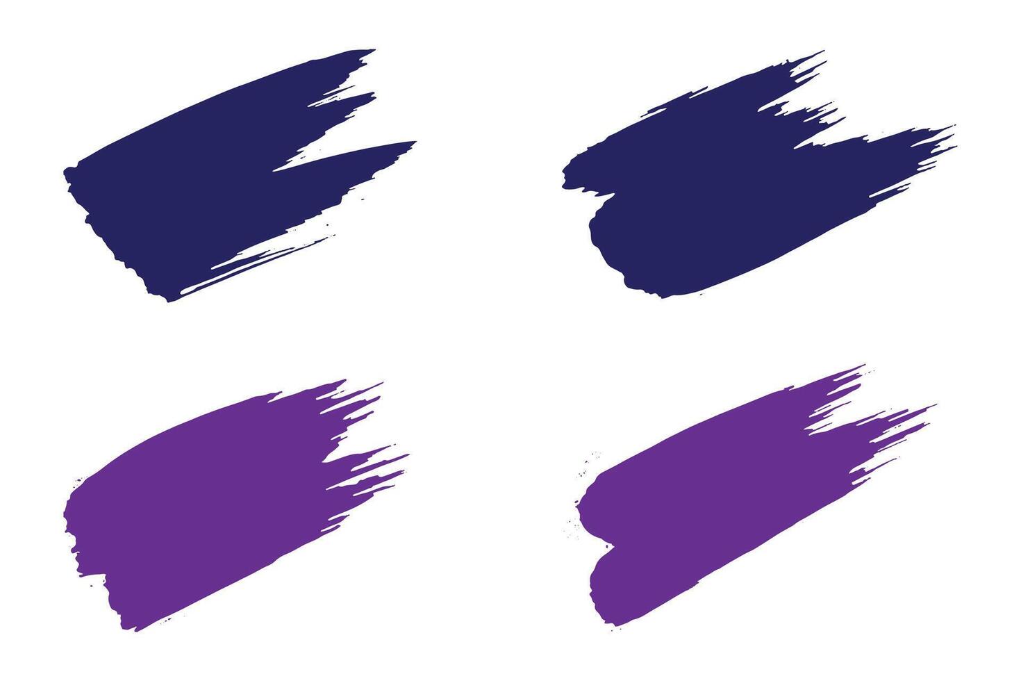Colorful brush stroke, dirty brush effect, grungy brush stroke set vector