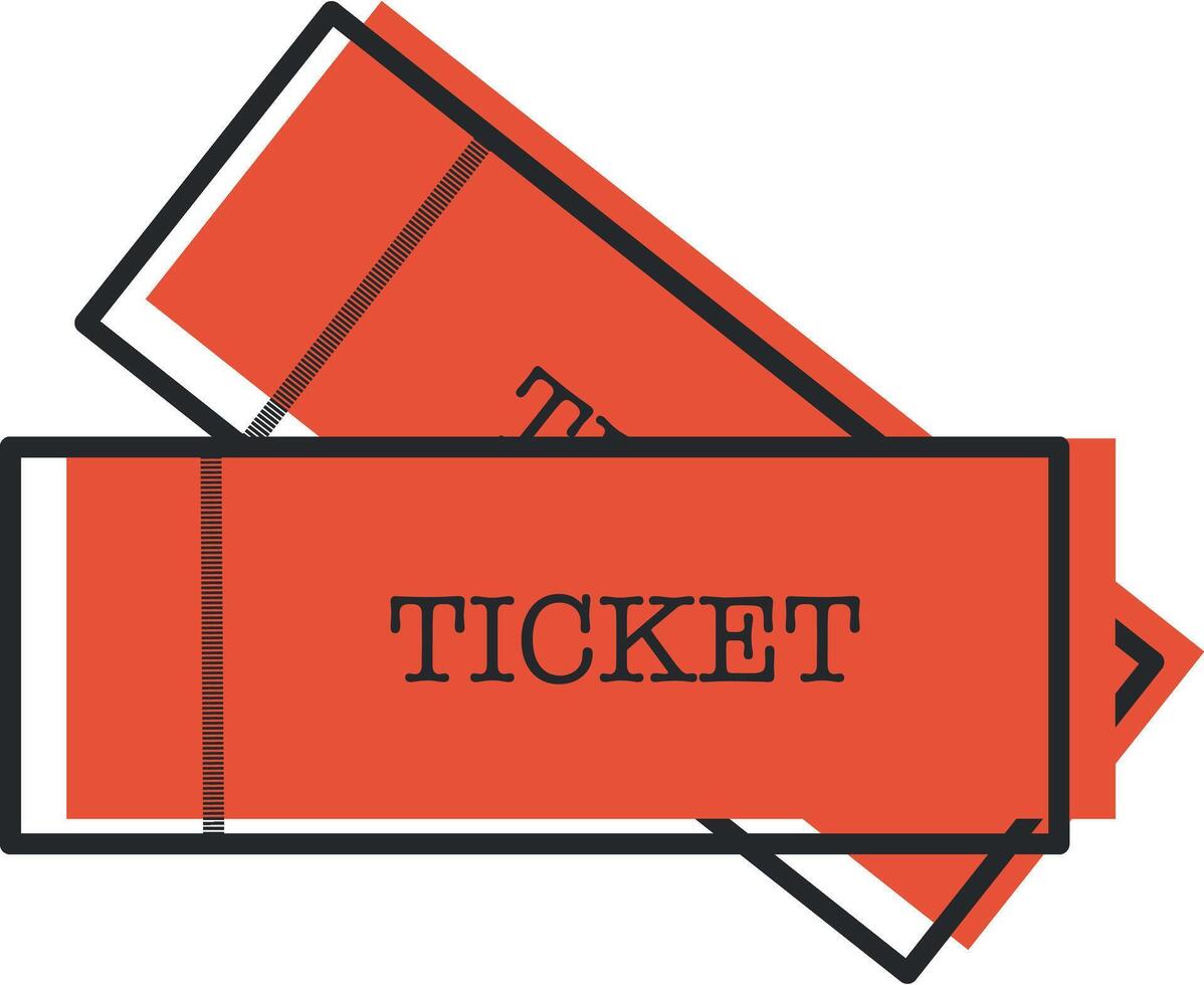 Tickets doodle filled outline Sticker. EPS 10 file vector