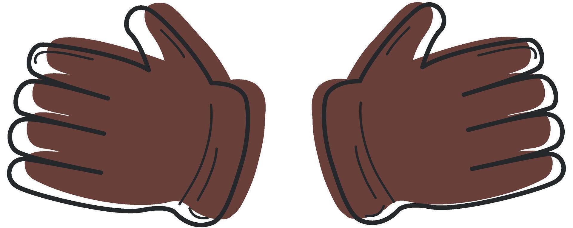 drawing in doodle style. working protective glove. construction tool, hand work vector