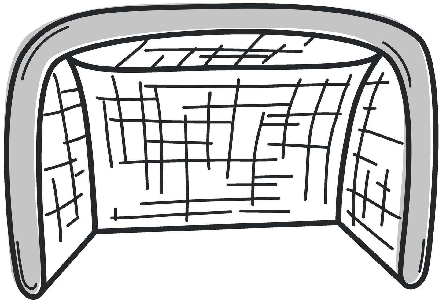 football goal doodle icon, illustration vector
