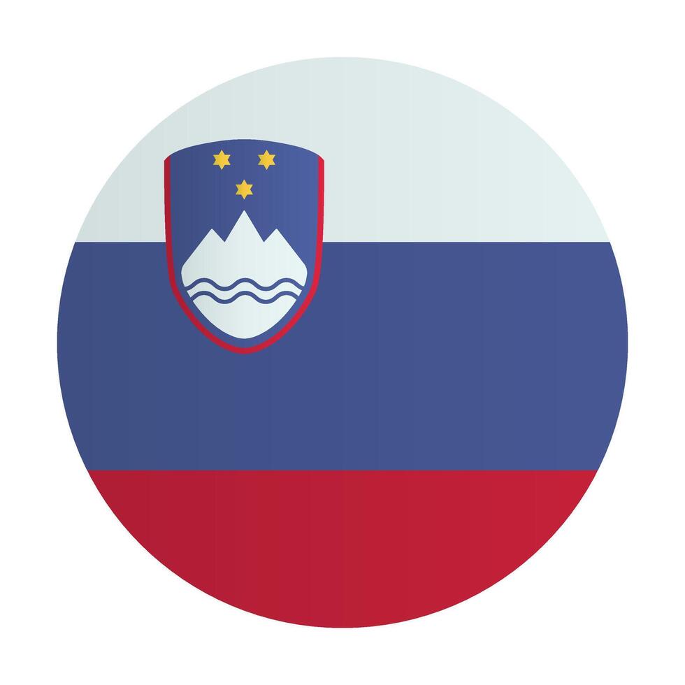 Slovenia national flag badge. Sign, emblem country identity vector