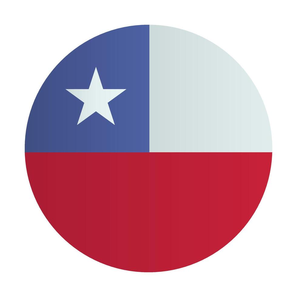 Chile national flag badge. Sign, emblem country identity vector