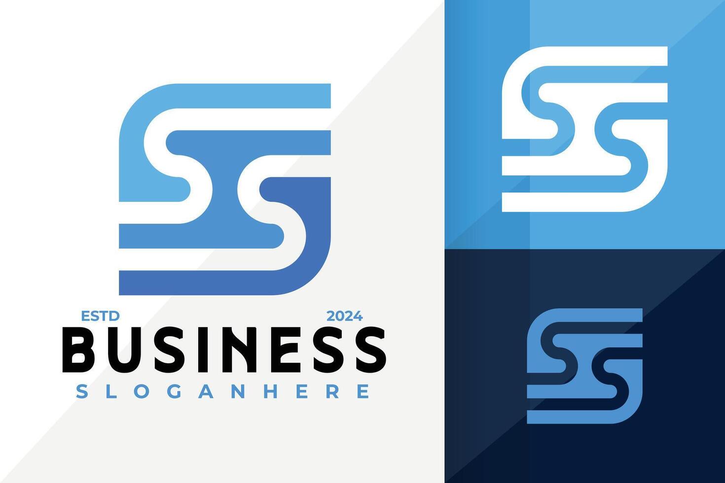Letter SS Monogram Logo Design Abstract Elegant Template vector