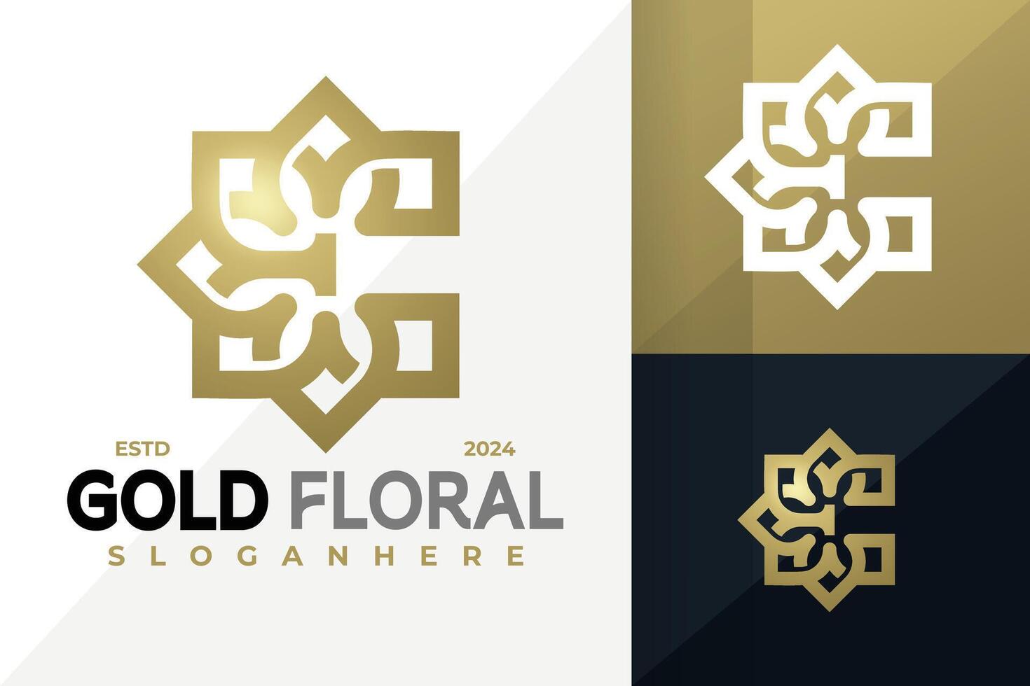 Letter E FloLetter E Floral Elegant Logo Icon Design. Creative simple logos designs illustration vector