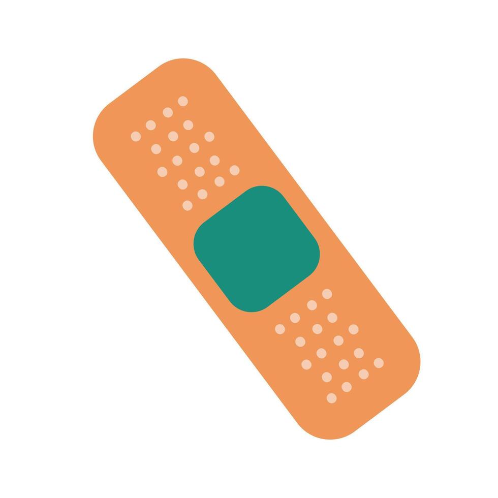 A simple adhesive bandage displayed on a white background for first aid and injury care vector