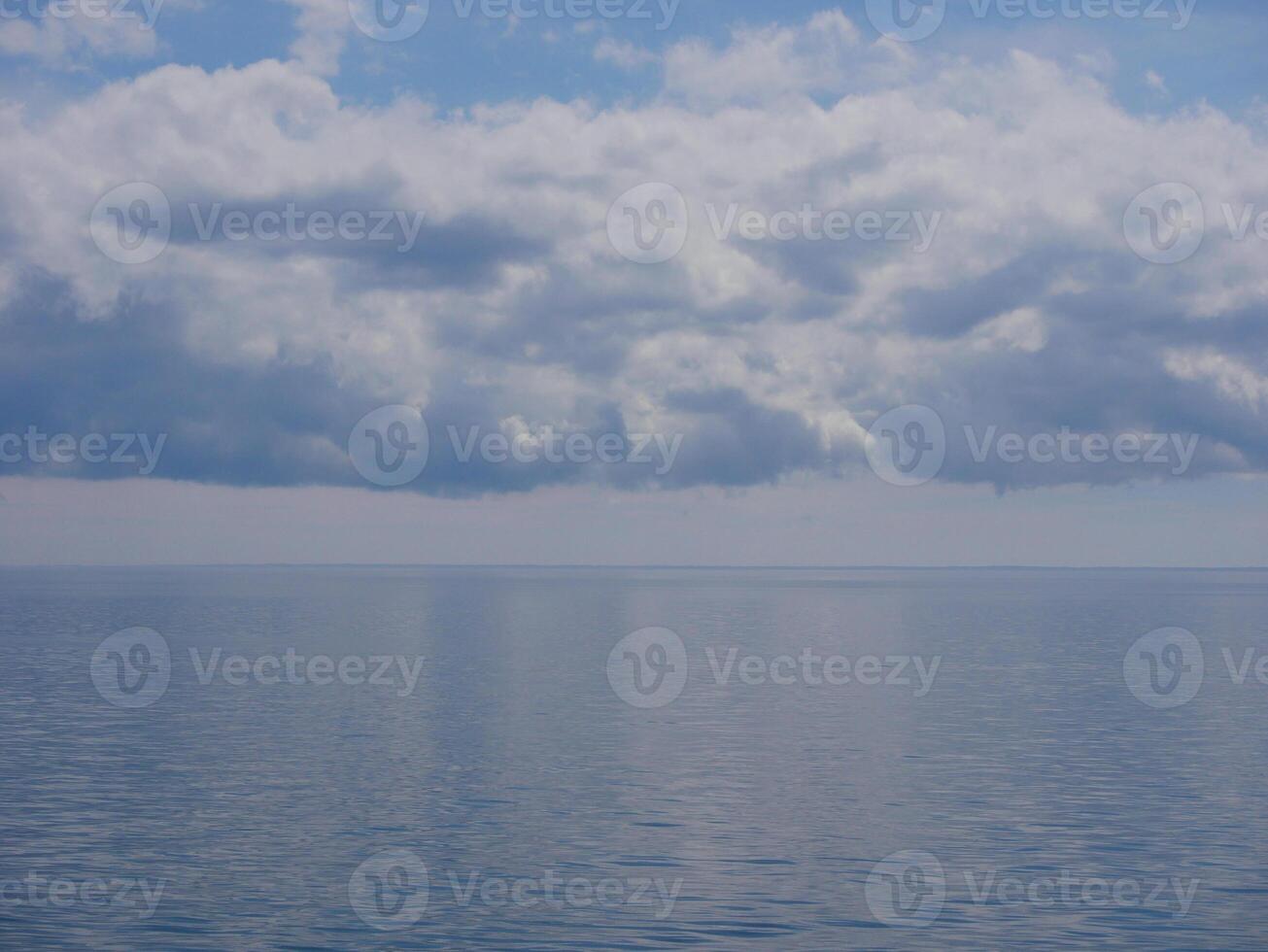 Seascape under a cloudy sky. View from a cruise ship from Frederikshavn to Gothenburg photo