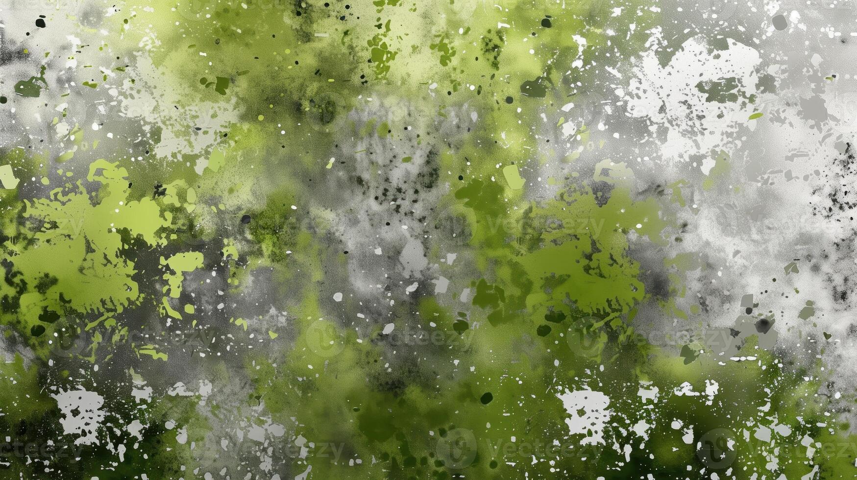 Abstract Green and White Grunge Splatter Background with Textured Art photo