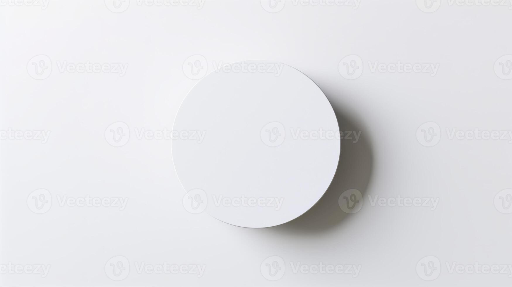 Minimalist White Circle Paper Sticker On A White Background Depicting Simplicity And Clean Design photo