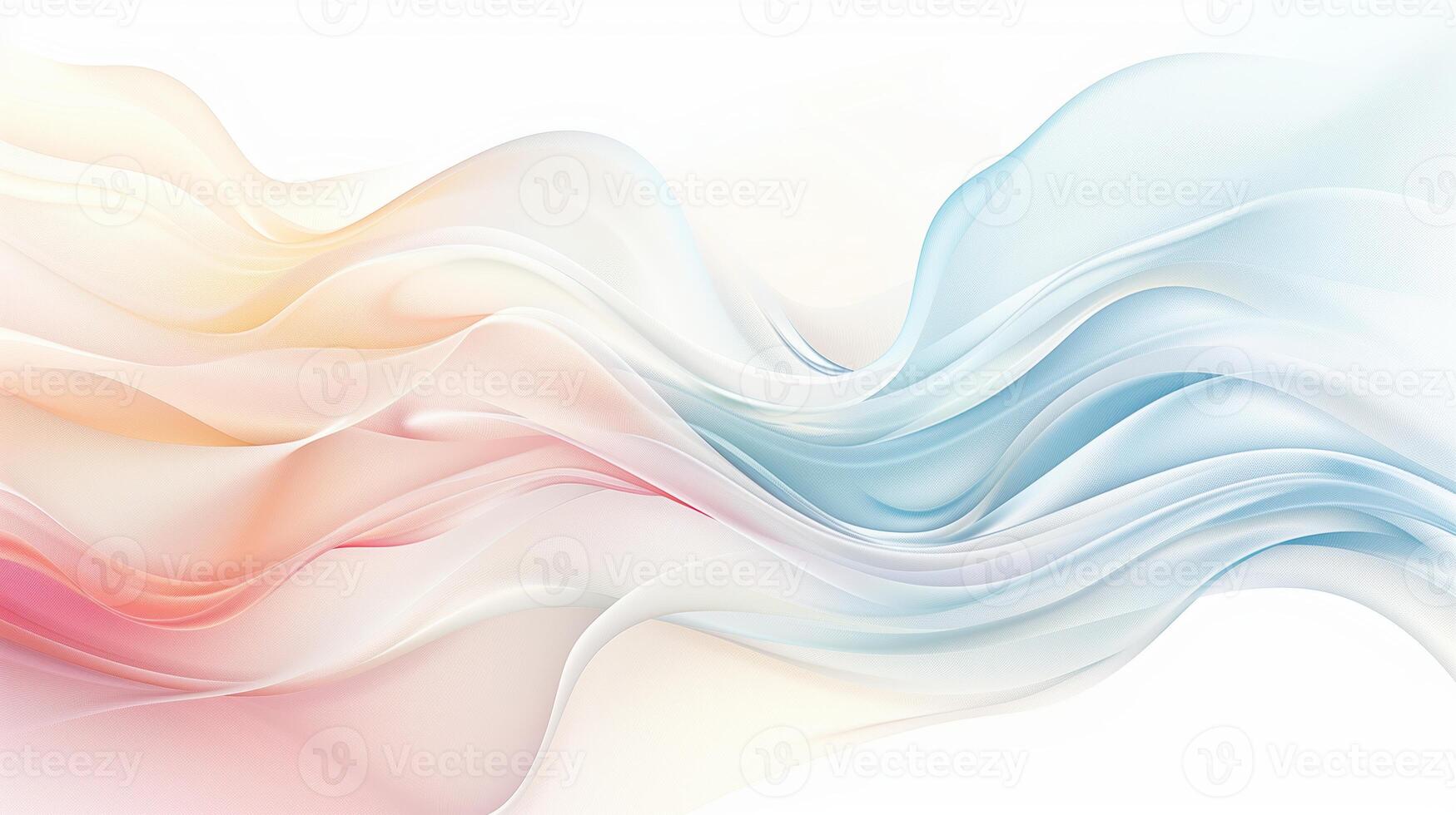 Modern Abstract Waves in Pastel and White Tones Creating a Serene and Elegant Atmosphere photo