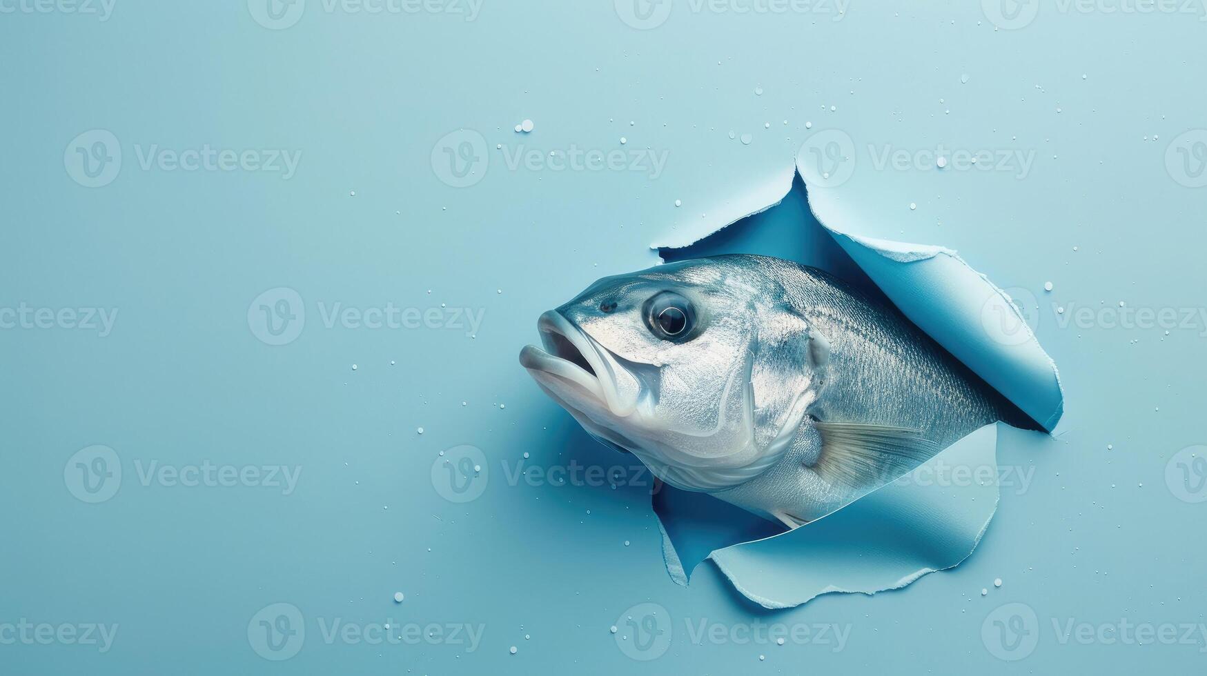 cute cod peeking through a hole photo