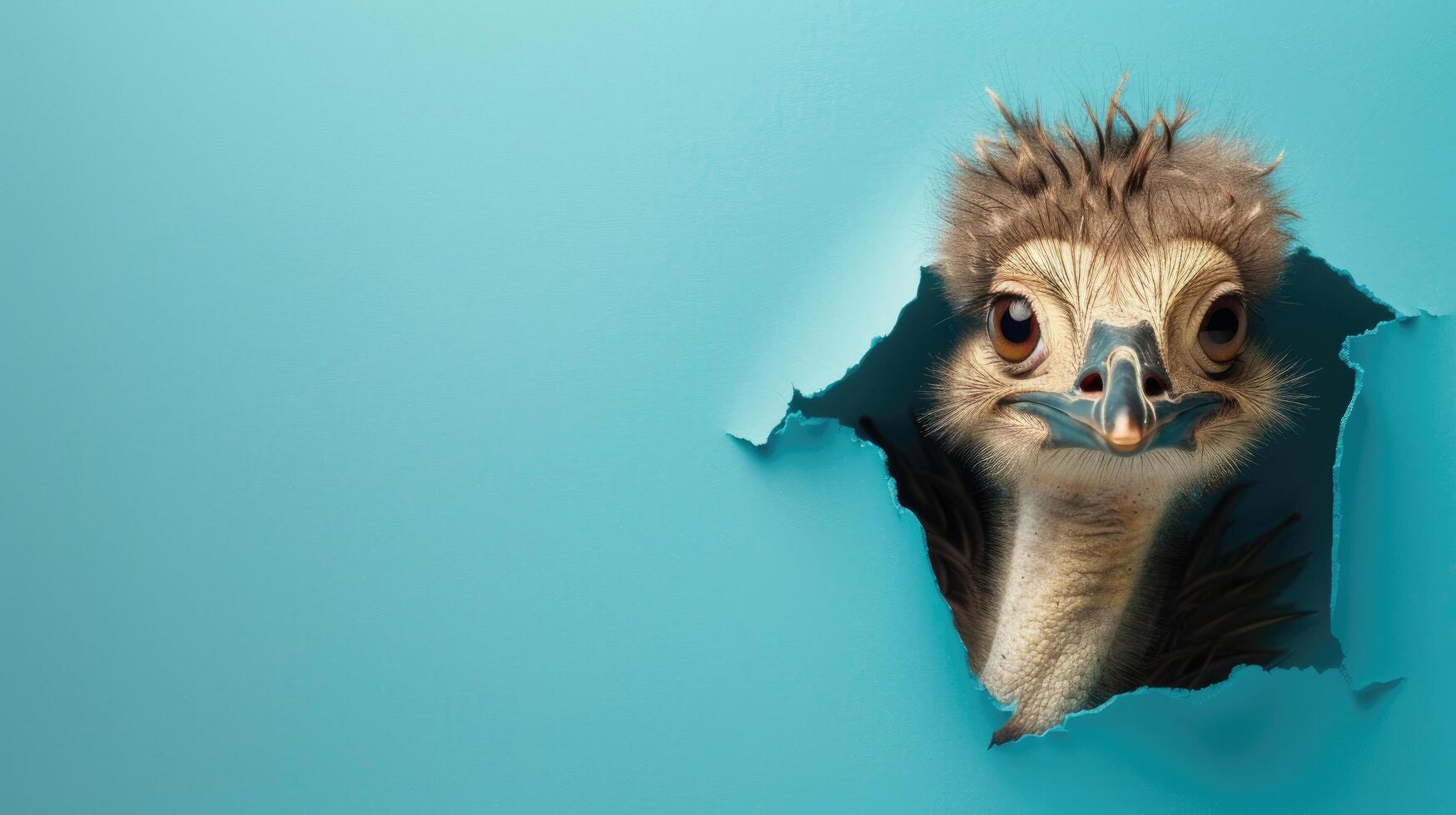 cute mole peeking through a hole photo