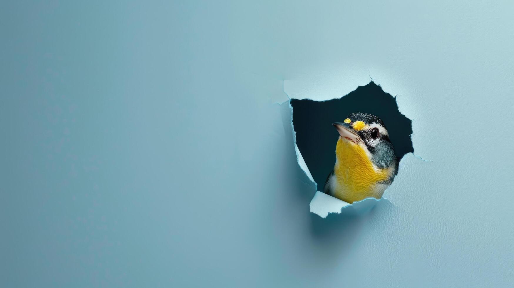 cute whippet peeking through a hole photo