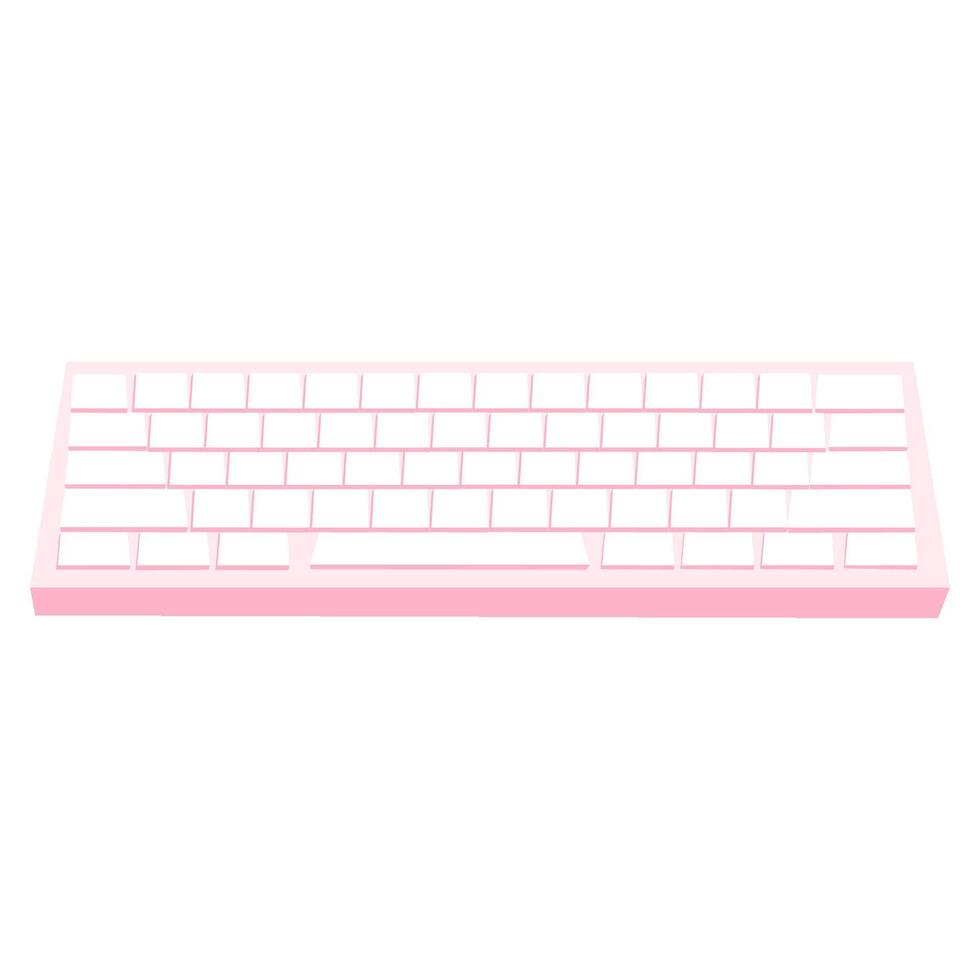 a pink keyboard vector