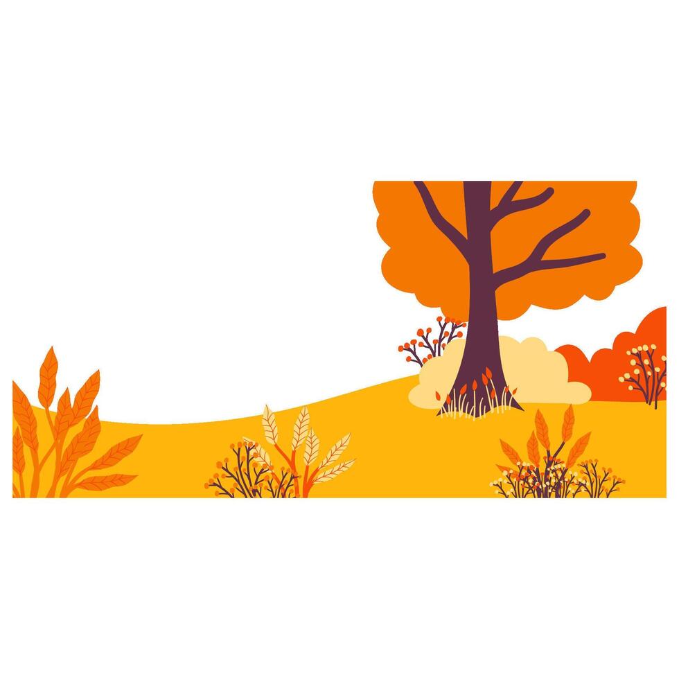 Autumn landscape view vector