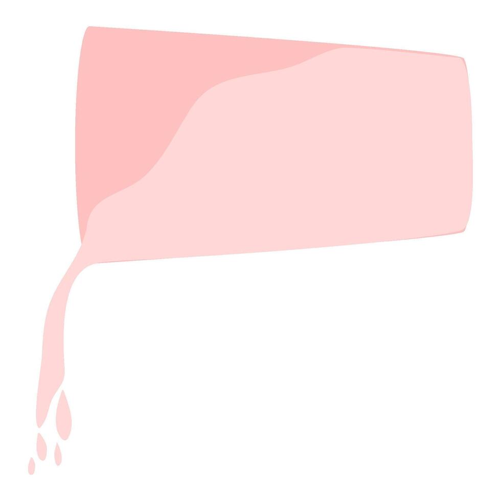a pink liquid dripping down a wall vector