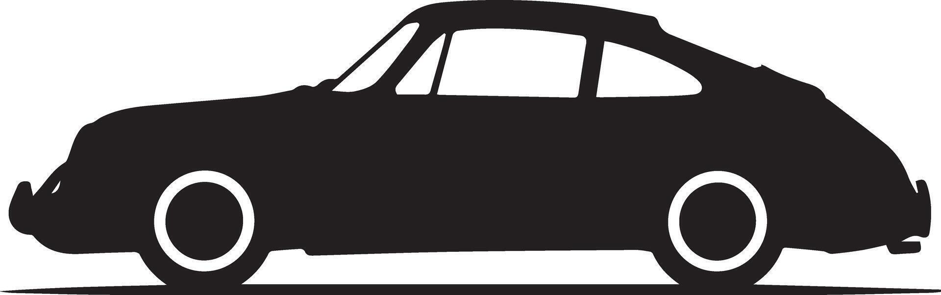 An old black and white car image, crafted for multipurpose use. The design is sleek and minimalistic, making it versatile for various applications such as logos, icons, and t-shirt designs vector