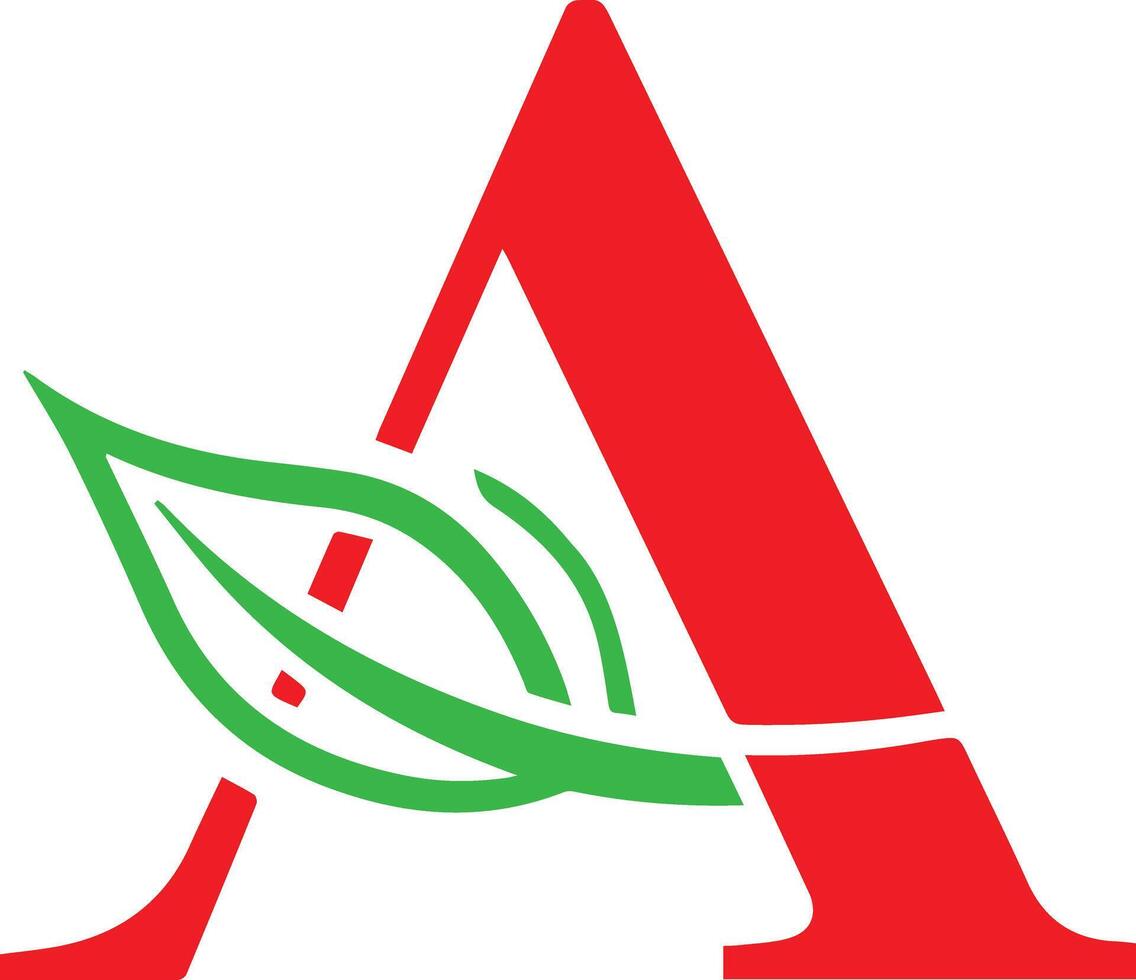 An eco-friendly 'A' logo, meticulously designed for versatile functionality, is perfect for t-shirt designs with a modern, clean aesthetic and ideal for branding across various companies vector