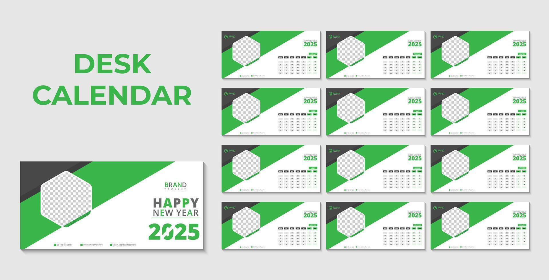 Modern Desk Calendar Design Template vector