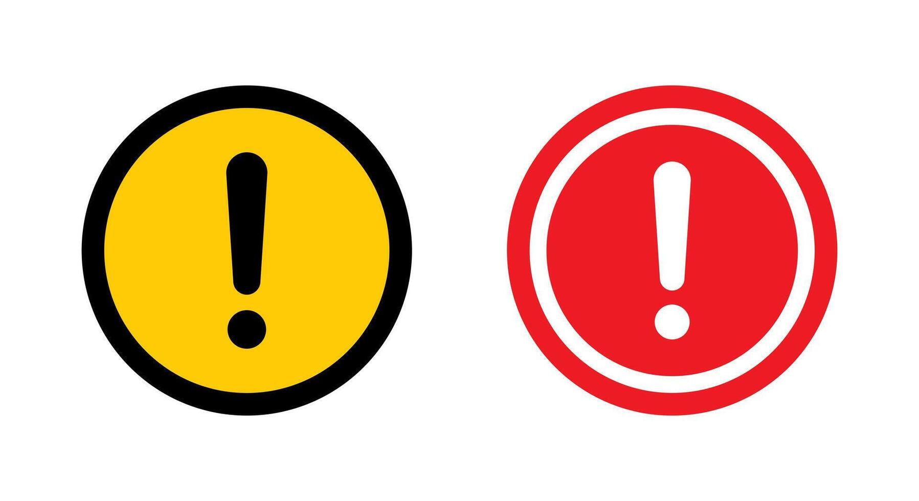 Circle warning sign icon. Danger, caution symbol vector