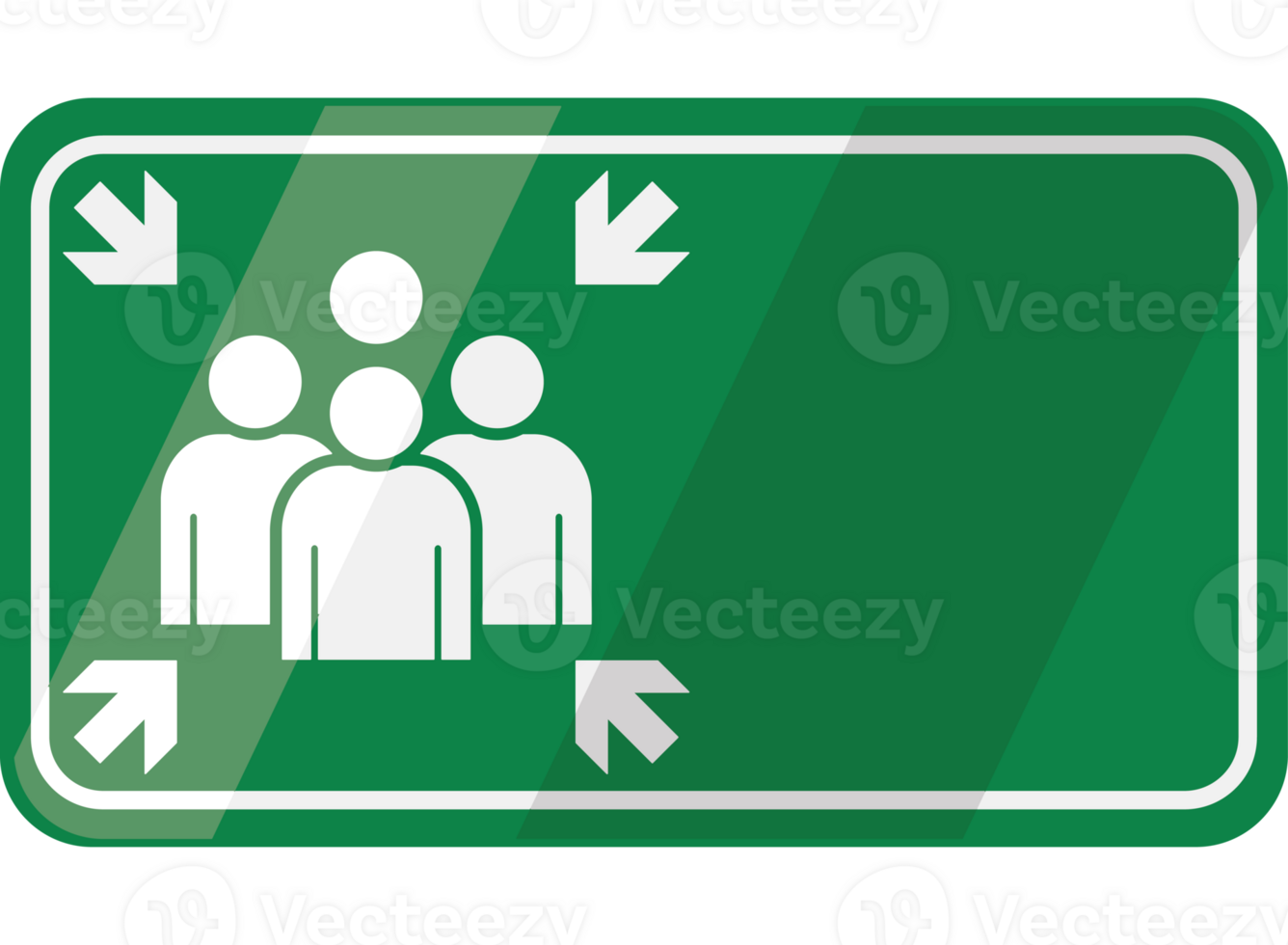 Assembly Point sign on a transparent background png