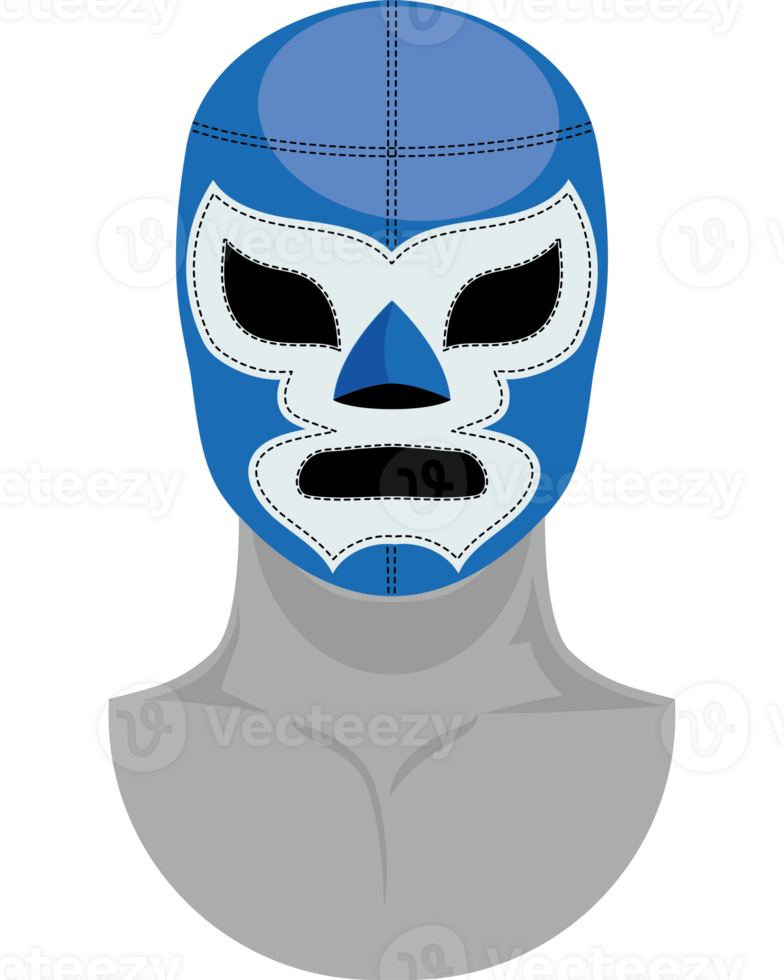 A blue and white Lucha mask png