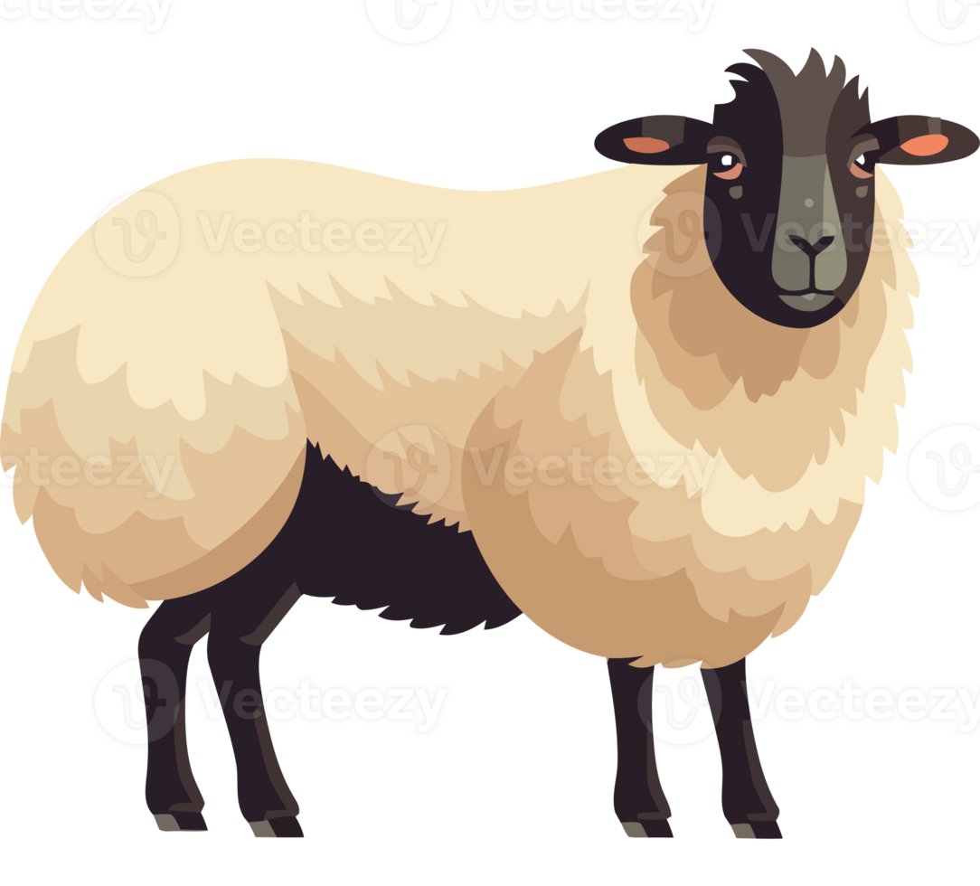 A sheep icon on a transparency background png