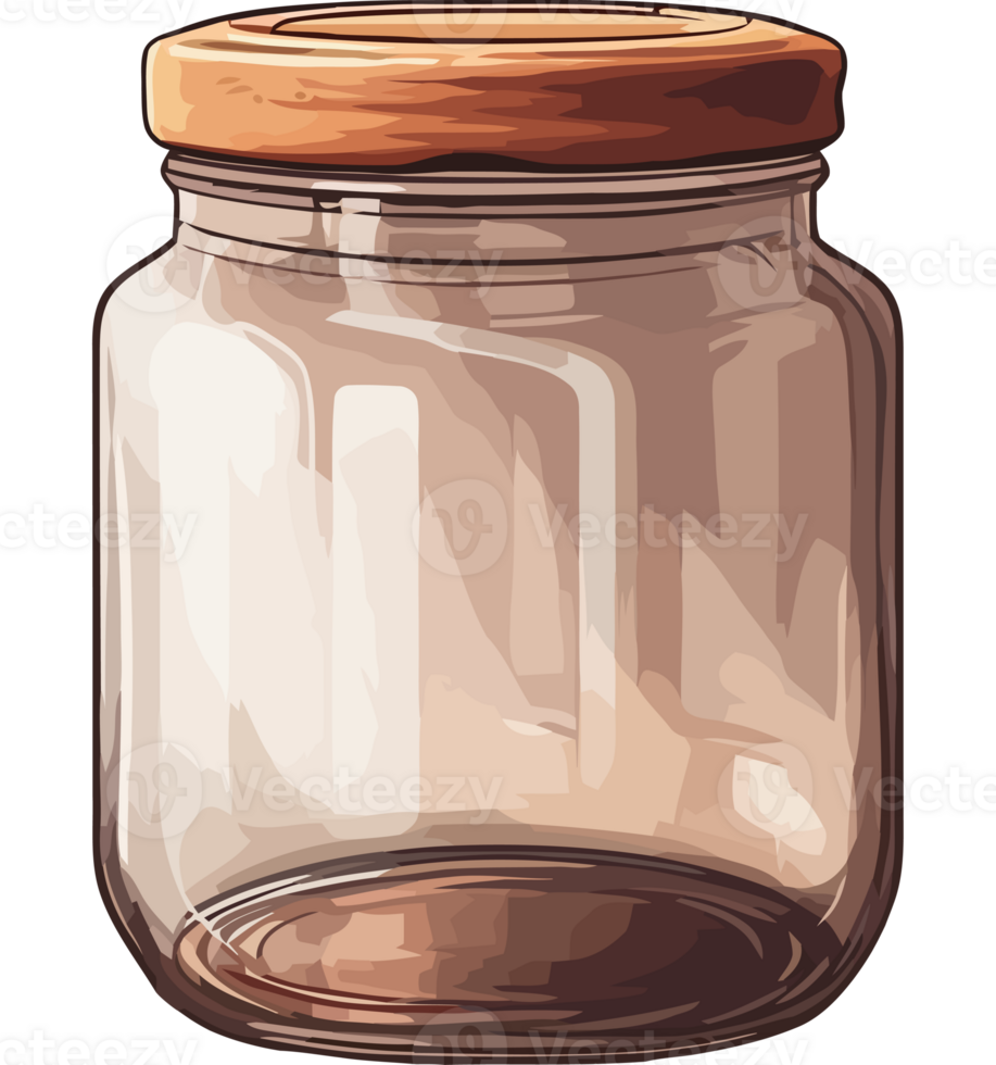 A jar with lid on a transparency background png