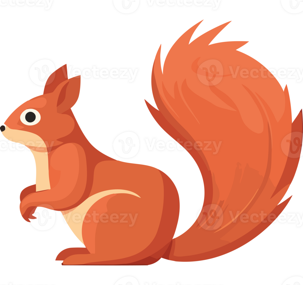 A cartoon squirrel with a long tail icon png