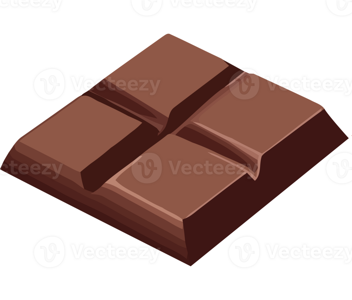Chocolate bar on a transparent background png